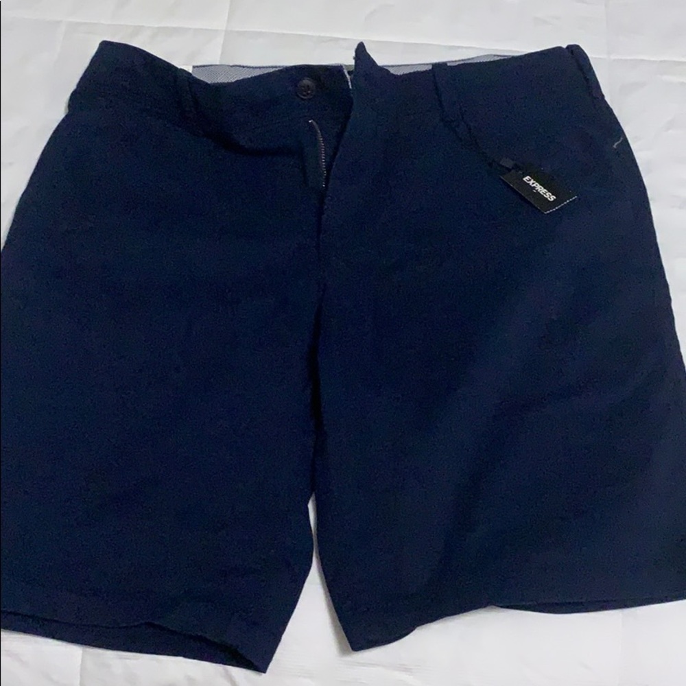 Slim Fit Flex Navy Blue Shorts
